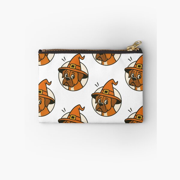 Item preview, Boxer Dog Retro Halloween Witch Illustration designed and sold by Flying Doggo.