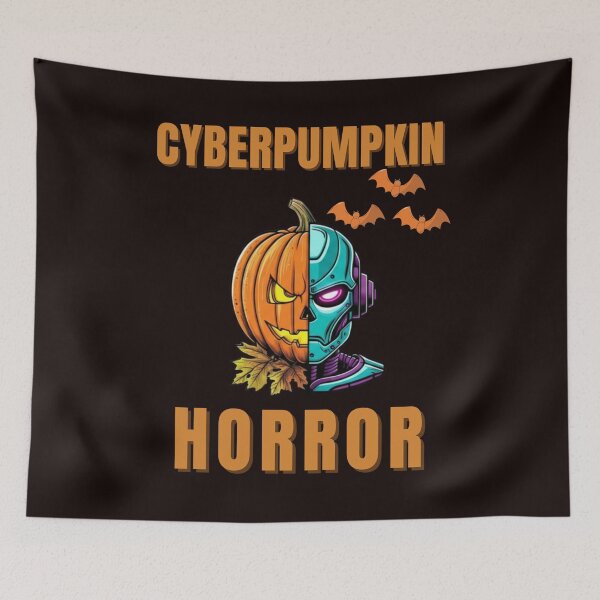 Item preview, CyberPumpkin Horror  Dark Cyberpunk Pumpkin for Halloween and Christmas designed and sold by MojNetSerwis WWK.