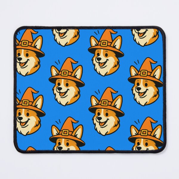 Item preview, Corgi Retro Halloween Witch Hat Illustration designed and sold by Flying Doggo.