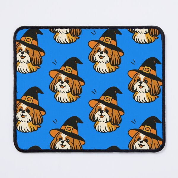 Item preview, Shih Tzu Retro Witch Hat Dog Illustration designed and sold by Flying Doggo.