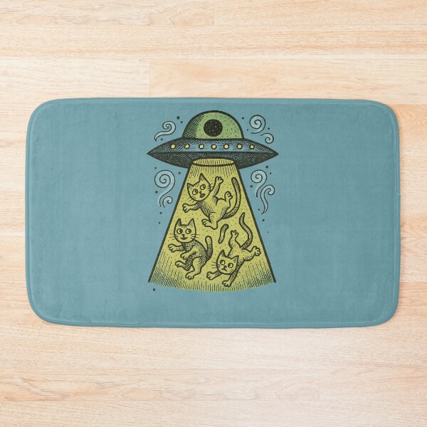 Item preview, Funny Cats Being Beamed Up By UFO Alien Design designed and sold by FrictionMaxxing.