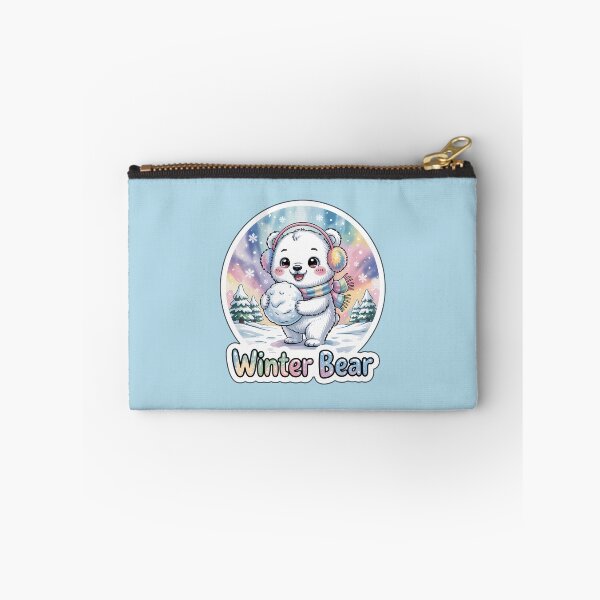 Item preview, Winter Bear – Cute Chibi Polar Bear with Snowball Sticker designed and sold by Nuist25.