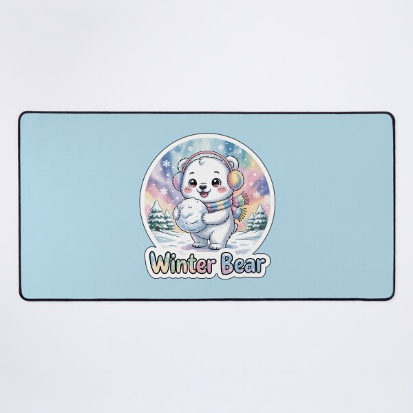 Item preview, Winter Bear – Cute Chibi Polar Bear with Snowball Sticker designed and sold by Nuist25.