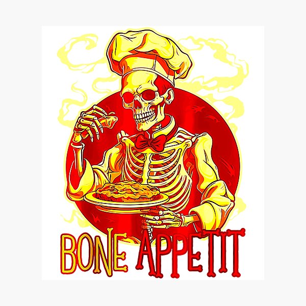 Item preview, Bone Appetit - Funny Halloween Skeleton Chef For Adult Cook designed and sold by bt1748937.