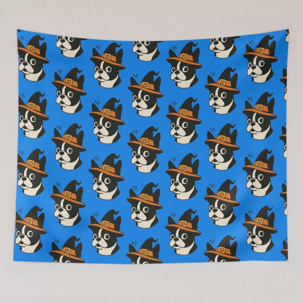 Item preview, Boston Terrier Retro Halloween Dog Illustration designed and sold by Flying Doggo.