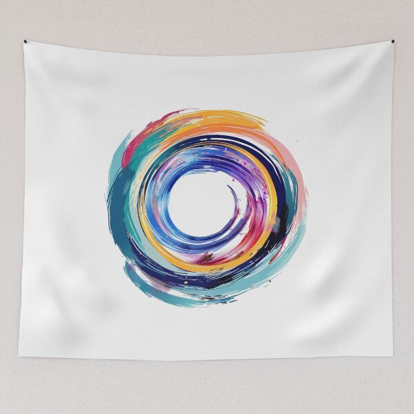 Item preview, Abstract Colorful Circle – Modern Brushstroke Art designed and sold by DesignArtist.ia.