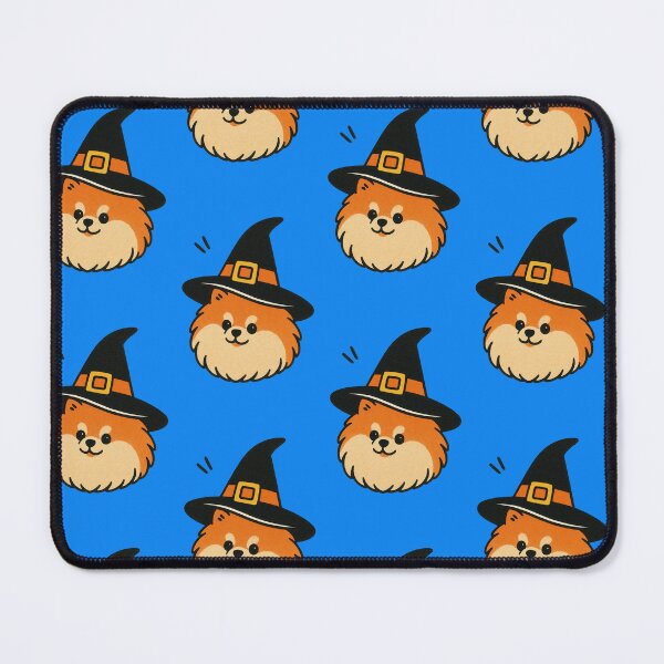 Item preview, Pomeranian Retro Halloween Witch Hat Illustration designed and sold by Flying Doggo.
