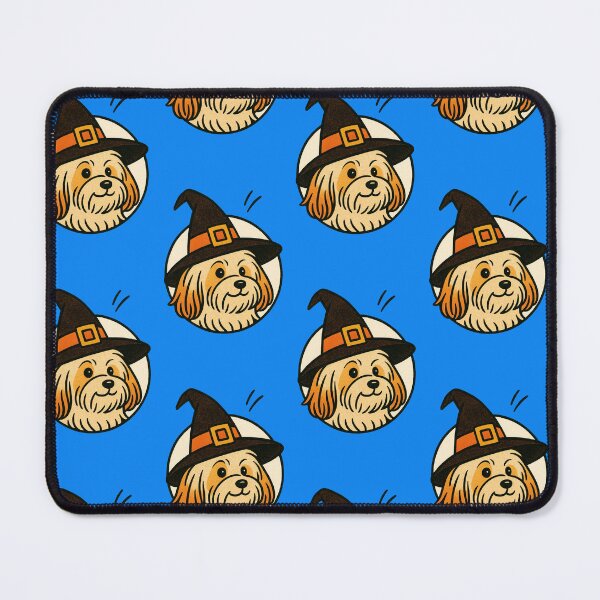Item preview, Havanese Retro Halloween Witch Hat Illustration designed and sold by Flying Doggo.