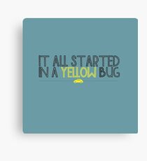 In A Yellow Bug Canvas Print