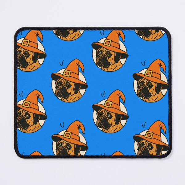 Item preview, Mastiff Retro Halloween Witch Hat Illustration designed and sold by Flying Doggo.