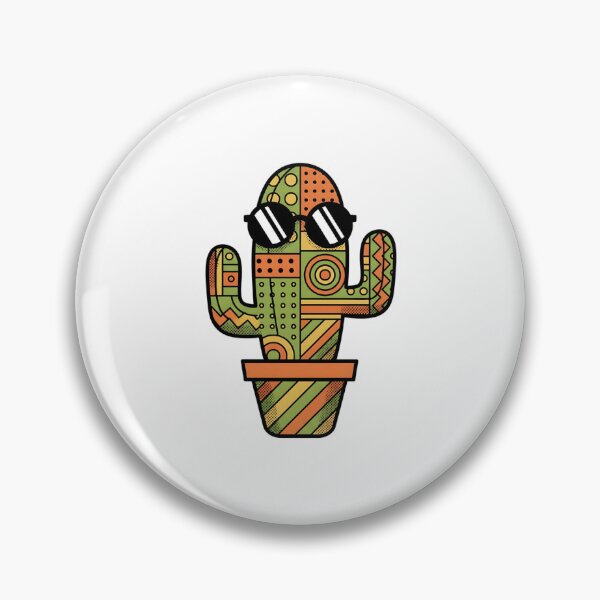 Item preview, Cool Geometric Cactus with Sunglasses Sticker designed and sold by Stickers Studio.