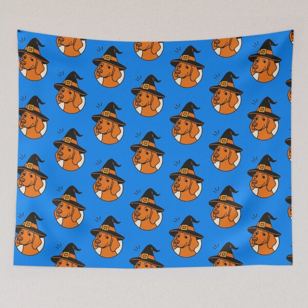 Item preview, Vizsla Retro Halloween Witch Hat Illustration designed and sold by Flying Doggo.