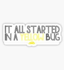 In A Yellow Bug Sticker