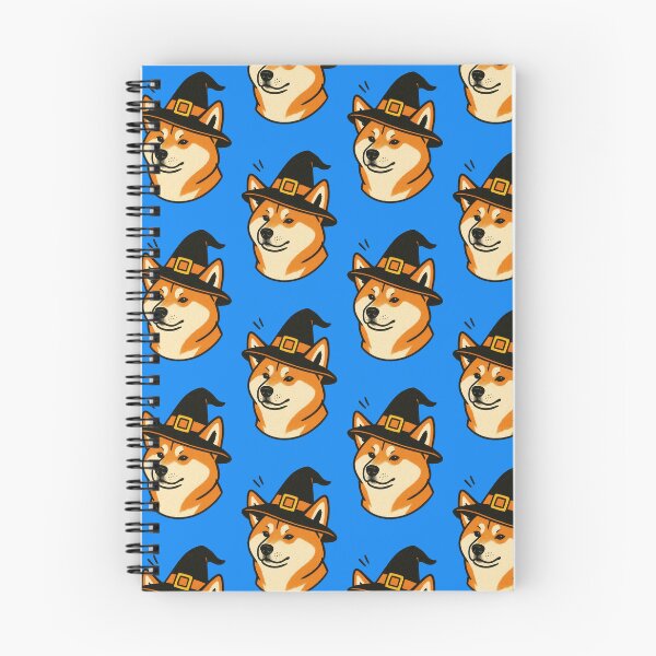Item preview, Akita Retro Halloween Witch Hat Illustration designed and sold by Flying Doggo.