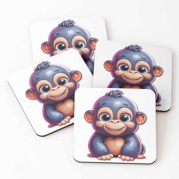 Item preview, Watercolor Cute Baby Gorilla designed and sold by MaggyGift.