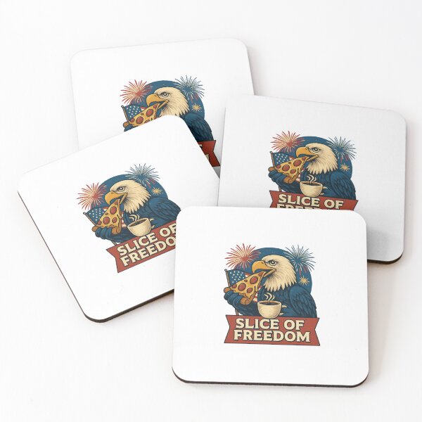 Item preview, 250th Anniversary of the USA - Eagle with Pizza – Slice of Freedom designed and sold by Collins Design.