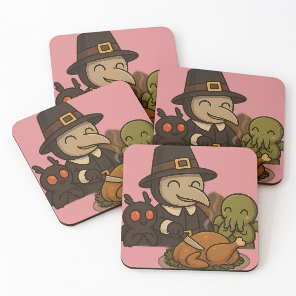 Item preview, Thanksgiving Feast – Cute Plague Doctor & Cryptid Dinner designed and sold by designsbyhw.