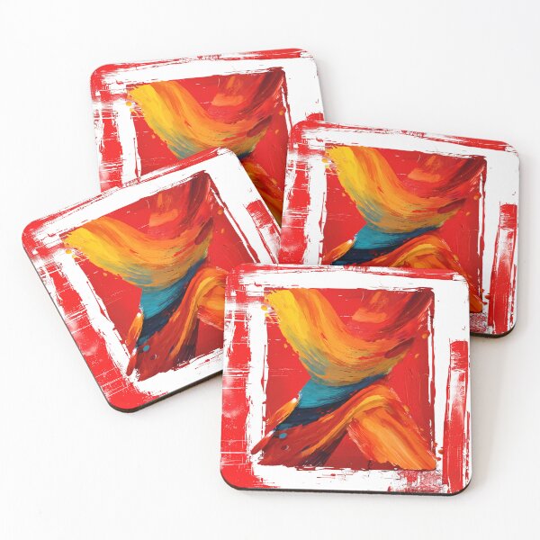 Item preview, Abstract X Brushstroke – Bold Red & Orange Modern Art designed and sold by DesignArtist.ia.
