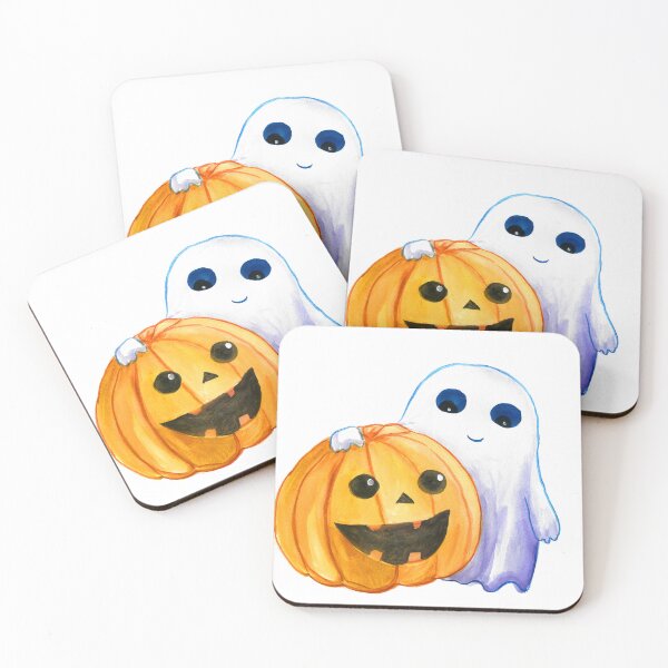 Item preview, Spooky Cute Ghost and Jack-o-Lantern designed and sold by Kozhyna.