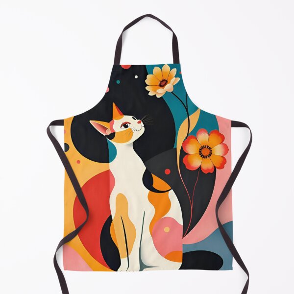 Item preview, The Cat and the Flower Abstract and Figurative Art designed and sold by Ciervo Primavera.