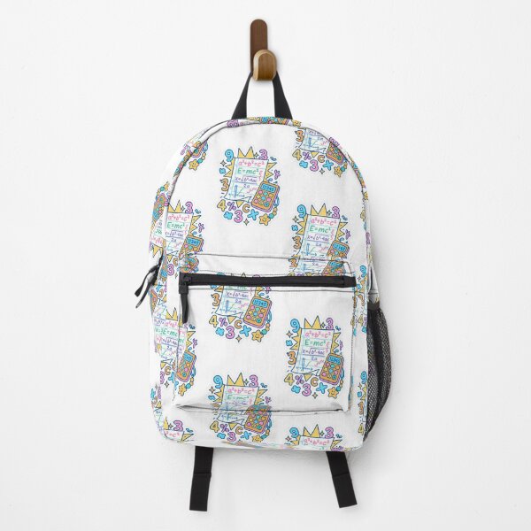 Item preview, Back to school illustration with mathematical symbols and calculator, AI generated designed and sold by dvoevnore.