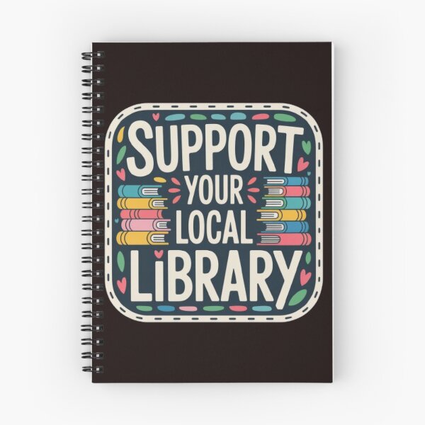 Item preview, Support Your Local Library Books Reading Librarian Small Red Hearts and Green Leaf 002 designed and sold by sadedream.