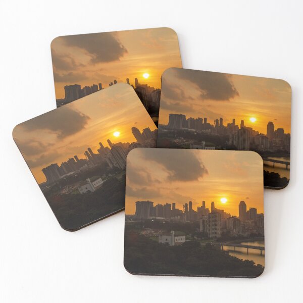 Item preview, Singapore Skyline Sunset designed and sold by Kasia Design.