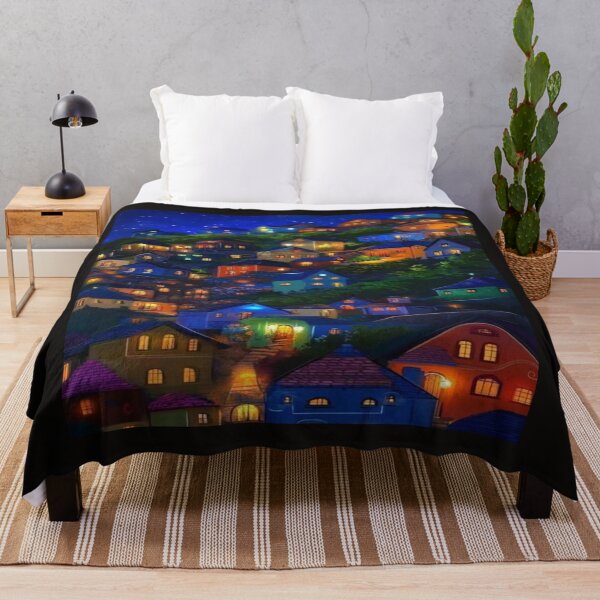 Item preview, Starry Village View Artwork designed and sold by NivyasArtistry.