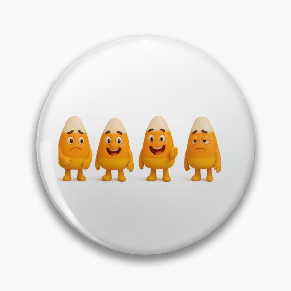 Item preview, Candy corn characters with varied expressions isolated on transparent PNG, AI generated designed and sold by dvoevnore.