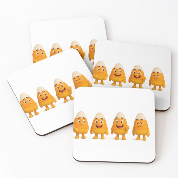 Item preview, Candy corn characters with varied expressions isolated on transparent PNG, AI generated designed and sold by dvoevnore.