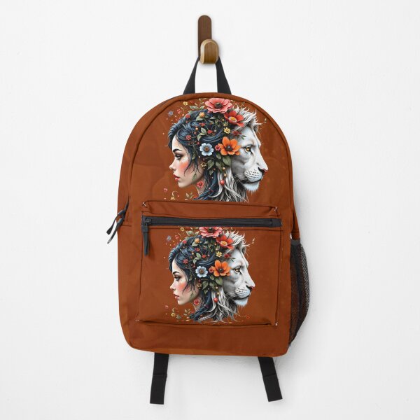 Item preview, Floral Lion and Woman Portrait designed and sold by nicky2342.
