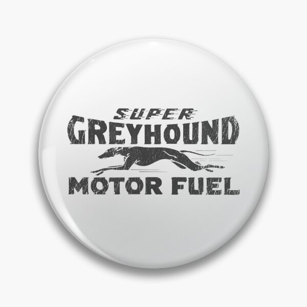 Artikelvorschau, Super Greyhound Motorkraftstoff 1950er/60er Jahre – grauer Aufdruck entworfen und verkauft von retropetrol.