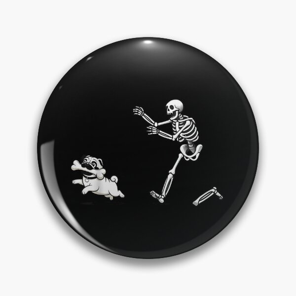 Item preview, Funny Skeleton Chasing Pug Halloween Dog Mom Pug Lover designed and sold by kawaiivsglitch.