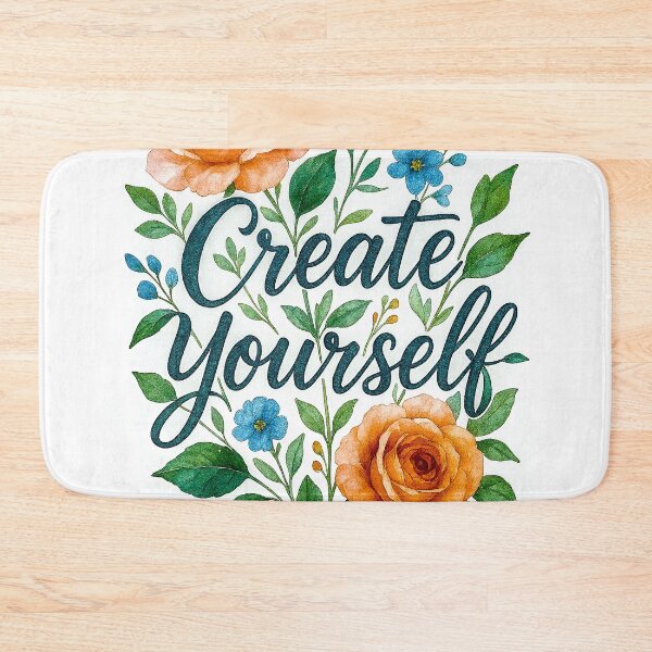 Item preview, Create Yourself – akwarelna grafika motywacyjna z kwiatamiCreate Yourself – akwarelna grafika motywacyjna z kwiatami designed and sold by NKArtFlow.
