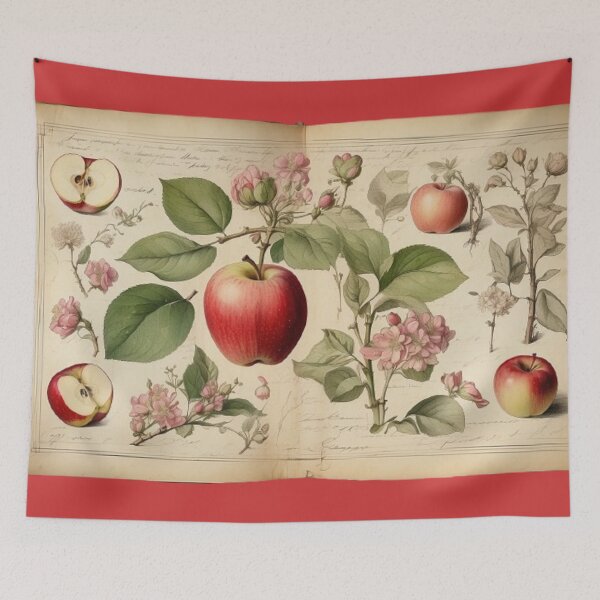 Item preview, Vintage Apple Botanical Sketch – Antique Fruit Art designed and sold by Antik by Schulz.
