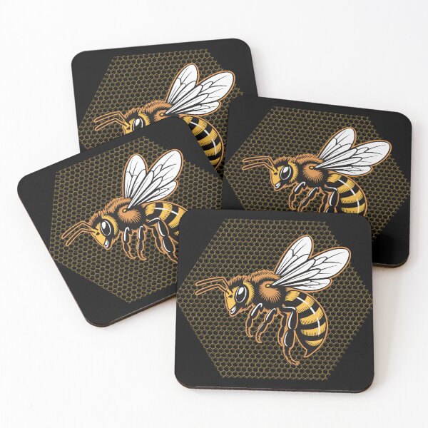 Item preview, BOLD GRAPHIC BEE WITH HONEYCOMB PATTERN designed and sold by Wander X Design.