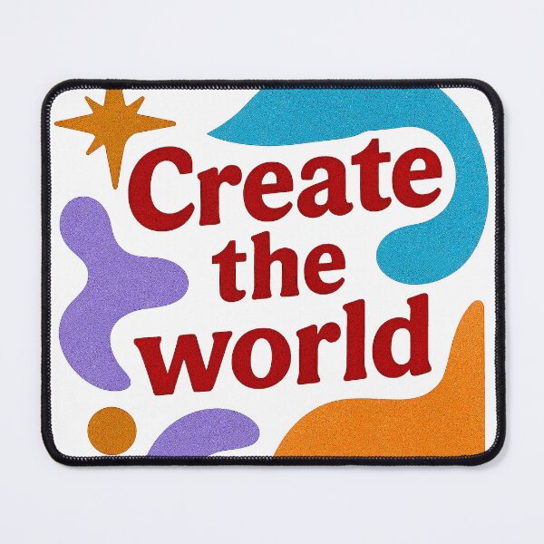Item preview, Create the World – kolorowa grafika motywacyjna designed and sold by NKArtFlow.
