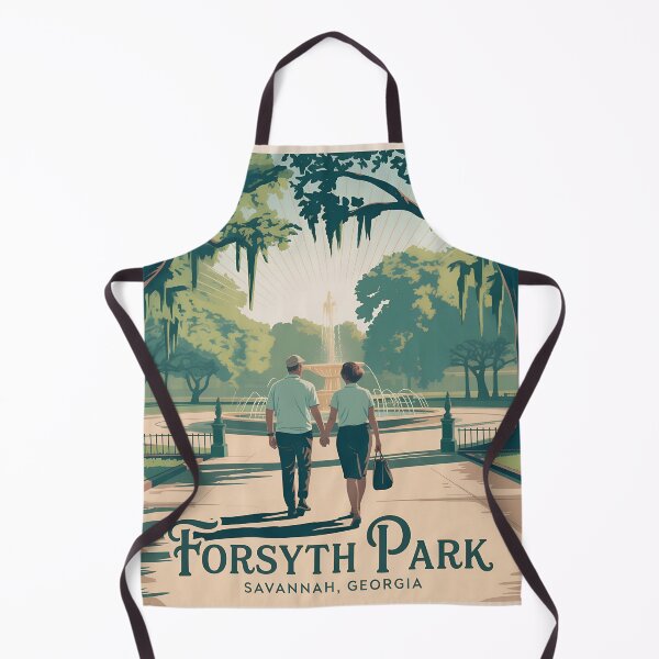 Item preview, Forsyth Park Savannah Georgia Vintage Poster – Retro Travel Print designed and sold by VividOrganica.