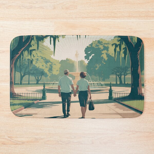 Item preview, Forsyth Park Savannah Georgia Vintage Poster – Retro Travel Print designed and sold by VividOrganica.