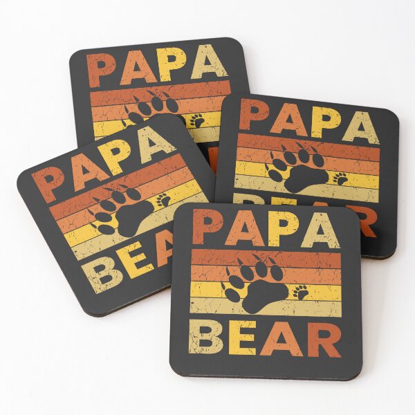 Aperçu de l'œuvre Papa Bear, design rétro vintage et vieilli pour famille créée et vendue par Nafiul.