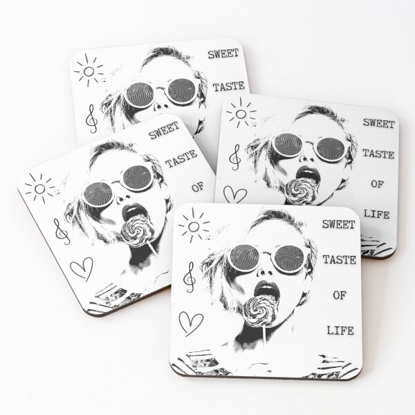 Item preview, Sweet taste of life, black and white artwork, happy moments designed and sold by silent-violin.