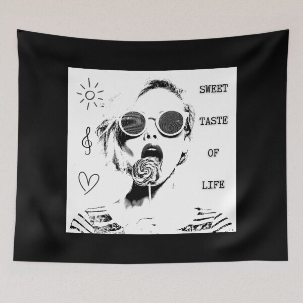 Item preview, Sweet taste of life, black and white artwork, happy moments designed and sold by silent-violin.