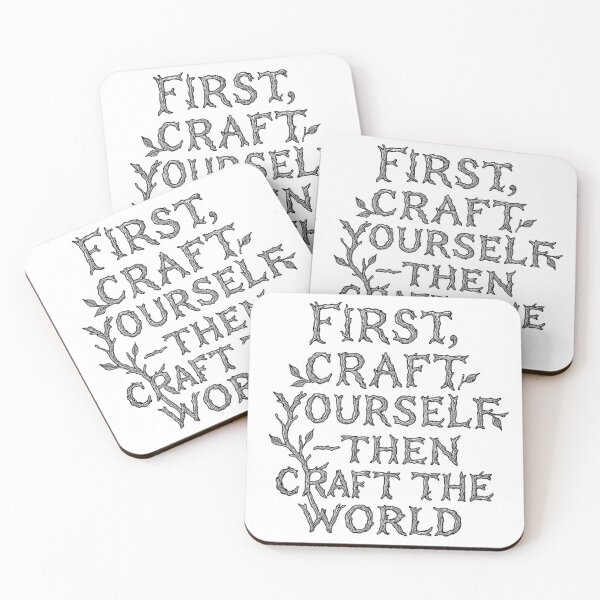 Item preview, First, Craft Yourself – Then Craft the World | Rustykalna typografia motywacyjna designed and sold by NKArtFlow.
