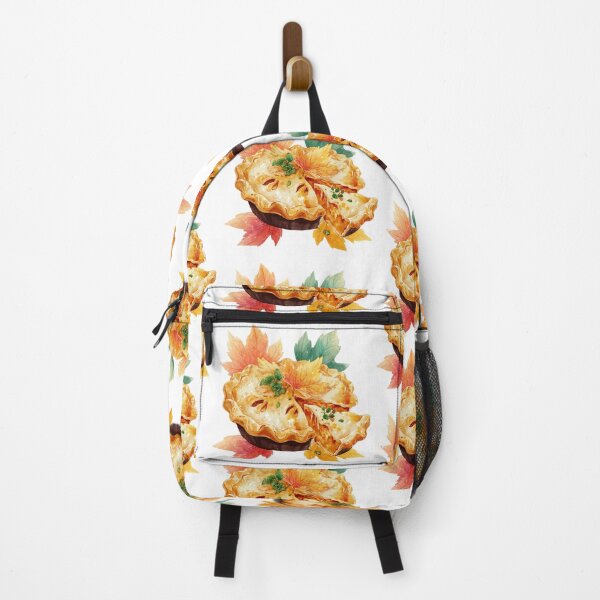 Item preview, Autumn Pie with Colorful Fall Leaves Watercolor designed and sold by Anastasiia Yurevych.