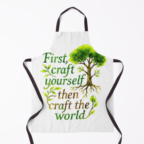 Item preview, First, Craft Yourself – Then Craft the World | Akwarelna grafika motywacyjna z drzewem designed and sold by NKArtFlow.