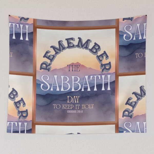 Item preview, Remember the Sabbath Day to Keep It Holy  Exodus 20:8 – Bible Verse Christian Design designed and sold by Ausra789.