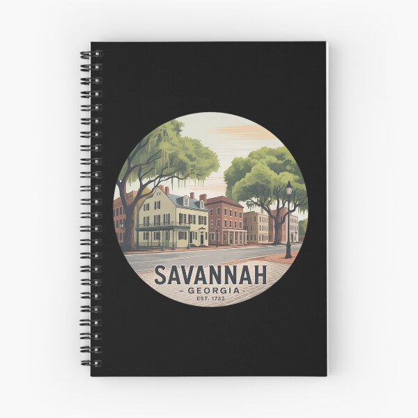 Item preview, Savannah Georgia Vintage Street Scene Emblem – Historic Travel Design designed and sold by VividOrganica.