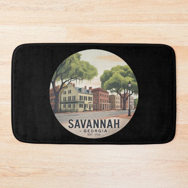 Item preview, Savannah Georgia Vintage Street Scene Emblem – Historic Travel Design designed and sold by VividOrganica.