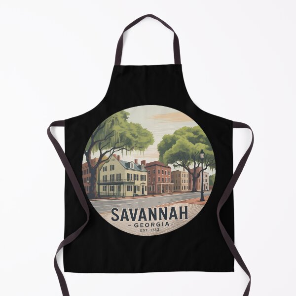 Item preview, Savannah Georgia Vintage Street Scene Emblem – Historic Travel Design designed and sold by VividOrganica.