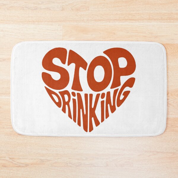 Item preview, Stop Drinking Retro Heart Typography Sober Message designed and sold by NArtdesigns.